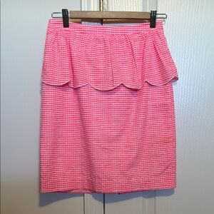 Lilly Pulitzer Scallop Peplum Pencil Skirt